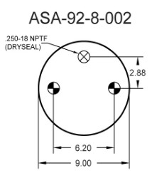 airbag compliqué simple Contitech 64596 de suspension d'air de ressort pneumatique de 1B12-313 Goodyear
