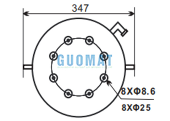 556238325 Goodyear Air Spring pour remorque Ballon d'air à double suspension enroulée