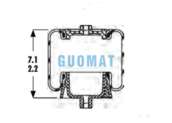 Le moteur rempli de gaz, l'essieu, le ressort d'air 1S4-067 Goodyear W02-358-7007
