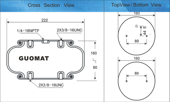 1B9-202 Goodyear Suspension pneumatique Printemps pneumatique industriel OEM 578913201 Appareils de positionnement