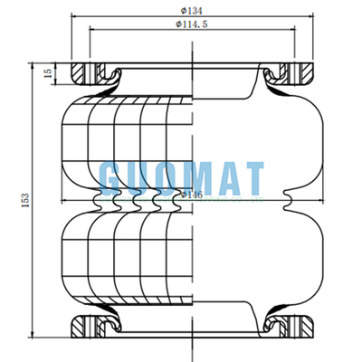 2S70-13F Flange de vol Suspension aérienne à double enroulement