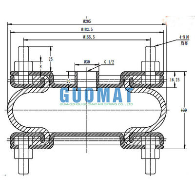 G1/2 Connexion à air Dunlop SP1536 Printemps à air industriel pour l'isolation des machines