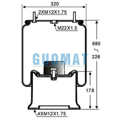 Parties du système de suspension des camions SAF W01-M58-6348
