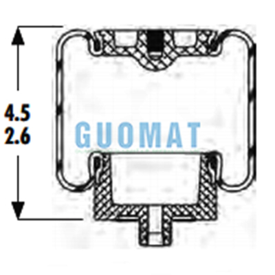 Goodyear 1S4-058 Pièces de suspension pneumatique remplacer W02-358-7086 cabine Air Spring