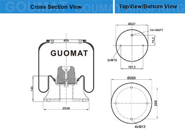 ressorts pneumatiques de camion de 1003589096C Ridewell Contitech 9 10-16 P 325 pour 507505 TECHNIQUES