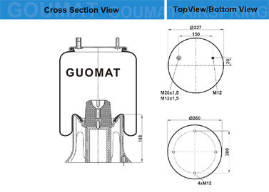 11382 airbags de rite de tour de Granning Firestone pour le camion W01-681-9242 15699