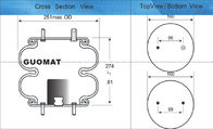 Double ressort pneumatique industriel compliqué Contitech FD 200-19 724 lien 1103-0019 de Firestone W01-358-6884