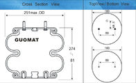 Doubles airbags compliqués/ressort pneumatique industriel Goodyear 2B9-210 Firestone W013586908