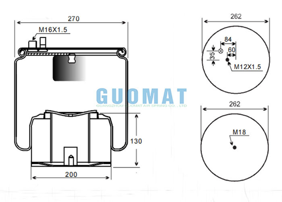 4884 N1 P06 Contitech Camion en caoutchouc à ressort d'air MAN remorque en suspension airbag 81.43600.6035