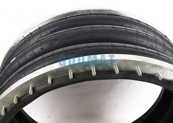 Airbag industriel triple enroulé 384 mm type bride Air ride suspension printemps