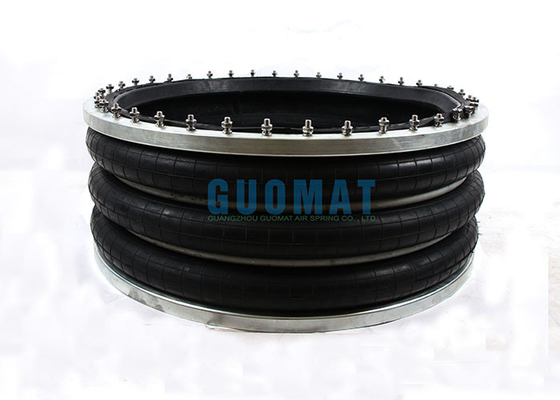 Airbag industriel triple enroulé 384 mm type bride Air ride suspension printemps