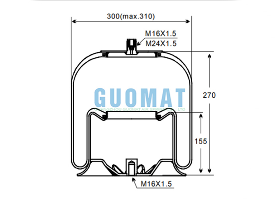 4757NP21/4757 N P21 Contitech Suspension aérienne pour camions A9423204321 Mercedes Benz Amortisseurs