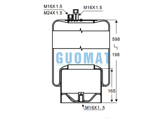 W01-M58-8513 Pièces de camion Firestone 4390NP22 Ressort pneumatique à soufflet Contitech