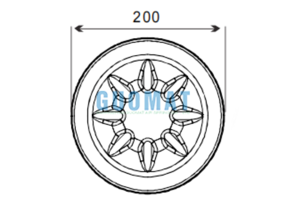 W01-M58-8513 Pièces de camion Firestone 4390NP22 Ressort pneumatique à soufflet Contitech