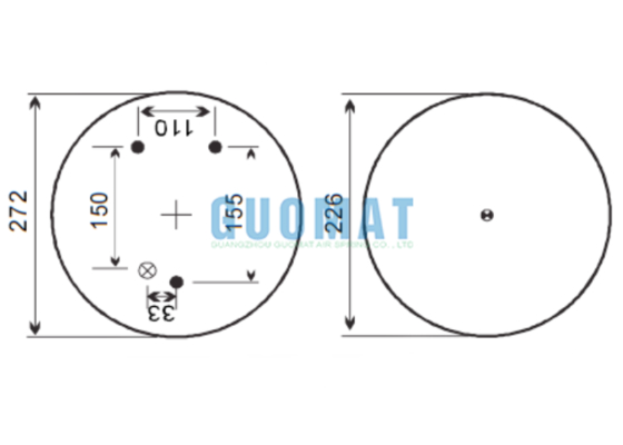 W01-M58-8722 Kits d'amortisseurs pneumatiques pour poids lourds Firestone 1R12-712 Goodyear Air Balloon