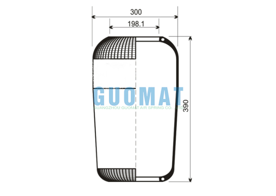 390mm Hauteur 762N Contitech Bus Air Spring W01-095-0190 Feuille de bois en caoutchouc