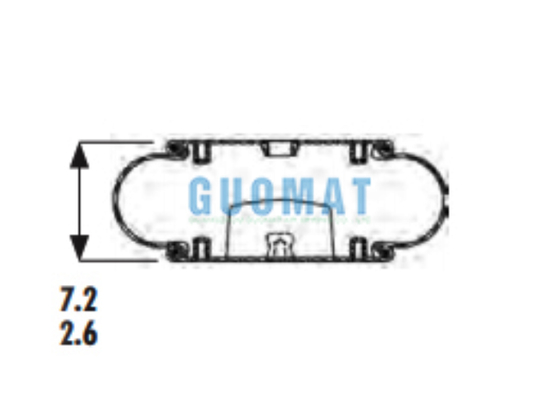 W013586920/W013587043 Ressort pneumatique en caoutchouc Firestone 1B12-305 Soufflet pneumatique industriel Goodyear