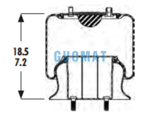 W01-358-9415 Ressort pneumatique Firestone pour camion 1R11-018 Suspension pneumatique Goodyear