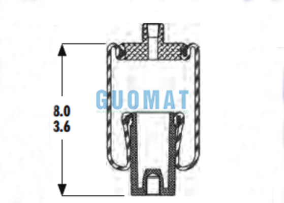 1S3-011 Goodyear Super Cushion Ressort pneumatique ASB-06-7-014 Amortisseur de suspension pneumatique de cabine à piston