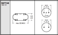 W01-358-7742 choisissent les soufflets compliqués le numéro 131 en caoutchouc de ressort pneumatique