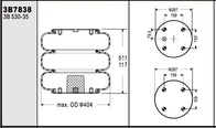 Contitech pi 530-35 436 airbag compliqué triple industriel du ressort pneumatique W013587838