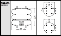 Airbag compliqué W013587839 de triple industriel de ressort pneumatique pour Euclid/Meritor E-FS7814