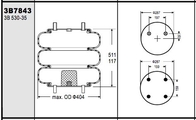 suspension d'airbag de camion de ressort pneumatique de 3B14-364 Goodyear pour l'intérieur/Haldex CS314364
