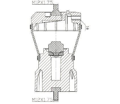 Capteur de choc d'air en caoutchouc plastique et en acier IVE-CO Front OEM 41019150 / 8169050 EUROTECH Eurostar