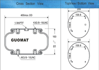 Deux soufflets W01-M58-6101 de pli choisissent l'entrée d'air compliquée du ressort pneumatique GUOMAT NO.1B53014 1/4 TNP