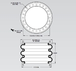 Pi 1330-35 RS brident airbag compliqué triple du diamètre 16,50 de Ring Bolt Circle