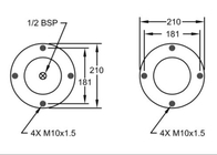 Airbag 10X1 double W01-R58-4057 compliqué en acier de PS 2623 de DUNLOP