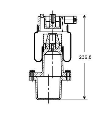 Sac de ressort pneumatique ou de cabine pour le ressort de suspension arrière d'air de Seat de conducteur de camion de HINO 700