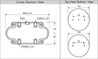 Soufflets industriels compliqués simples de Firestone de ressort pneumatique W01-M58-6165