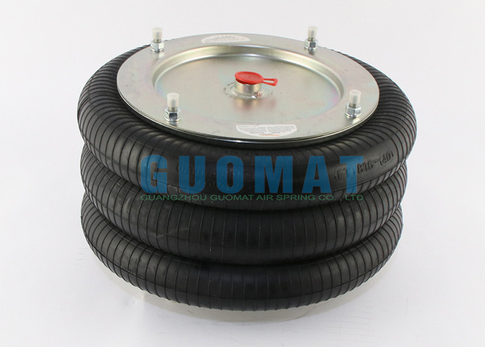 Déclencheur industriel compliqué d'air de suspension du ressort pneumatique de triple de FT816-40 DS G1/2 Contitech 16X3 Dunlop