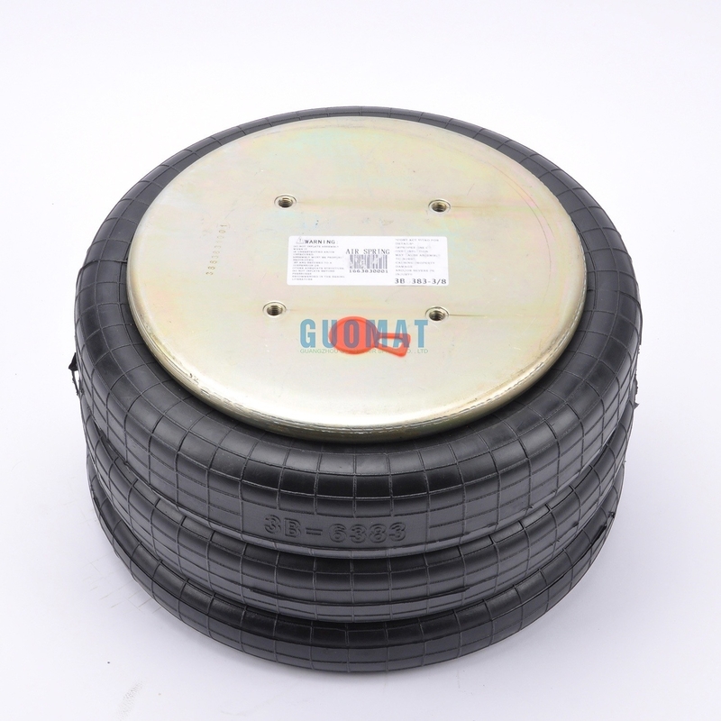 Printemps d'air industriel 4xM10 vis GUOMAT n° 3B7383-3/8 Bellow n° 3B383 Diamètre naturel 351 mm