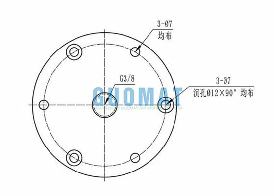 4 2/1" soufflets en caoutchouc compliqués industriels du ressort pneumatique de DUNLOP X1 W01-R58-4050 Firestone