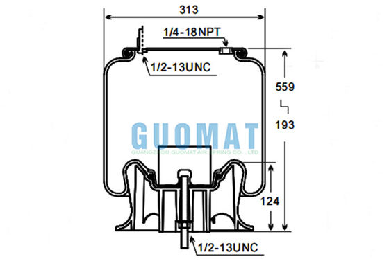 W01-358-9373 Firestone remplacer la suspension Air Spring 1R12-403 Goodyear Camion airbag oreiller