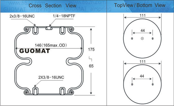 FD120-17 Ci Contitech Rubber Airride Springs Pour les machines industrielles Les chocs atmosphériques