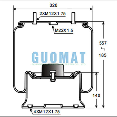 W01-M58-6338 Firestone Air Bellow 1T19L-7 1R14-730 Goodyear Truck Suspension à air
