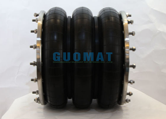 Sacs d'air industriels triplés enroulés LHF320/350-3 avec brides en acier inoxydable