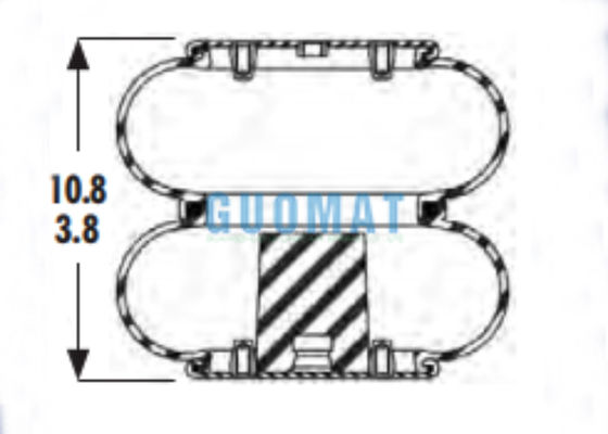 2B9-201 Ressort pneumatique Goodyear Heavy Duty W01-358-6935 Firestone Double Bellow Air Bags