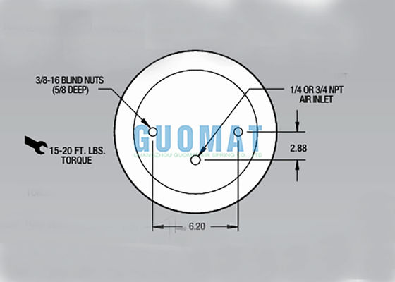 W01-358-9030 Composants de suspension pneumatique de remorque 1T15M-0 Ressort pneumatique pour poids lourd