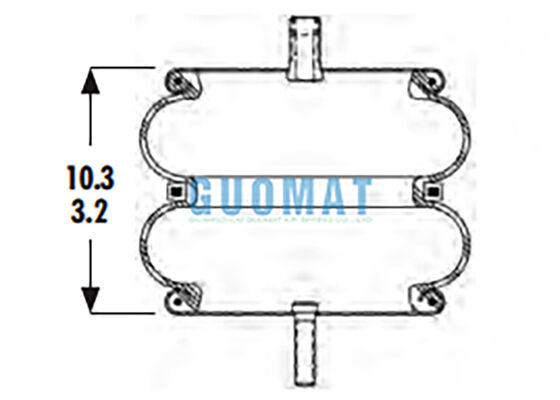 2B9-229 Goodyear Industrial Air Spring 578-92-3-211 Suspension à l'air Des boucles d'air
