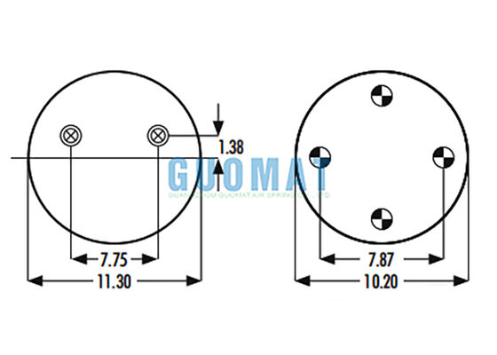 1R14-201 Système de suspension pneumatique pour camions lourds Goodyear à ressort pneumatique 566-28-3-020