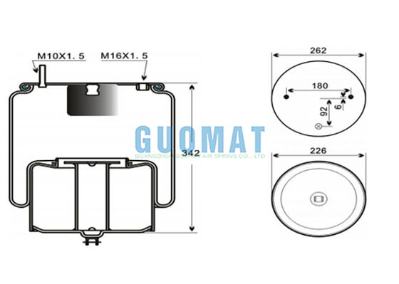 4718NP01 Air Spring pour camions lourds 1075363 Scania Amortisseur à air pour système de suspension