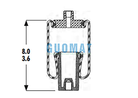 1S3-011 Goodyear Cab Air Spring W02-358-4001 Absorbeur de choc à air Firestone