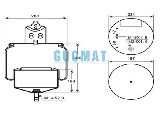 W01-M58-8477 Suspension de camion à feu éclaboussure aérienne 6606NP01 Contitech