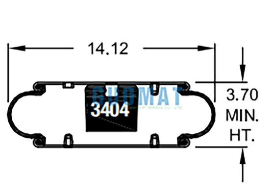 W01-358-7105 Sacoche pneumatique en caoutchouc de pierre de feu 113 style Airbag isolant contre les vibrations industrielles