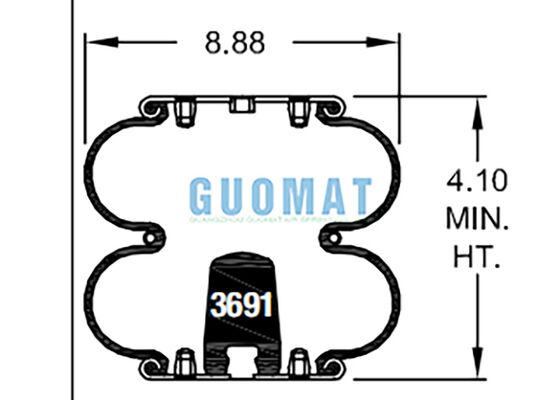 W01-358-6902 Firestone Sacs d'air industriels FD 200-19 310 Ressort pneumatique en caoutchouc Contitech