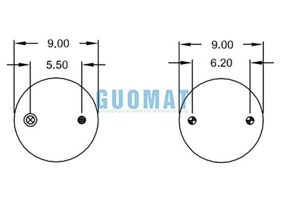 Sacs d'amortisseur à suspension à air en trois enroulements W01-358-8016